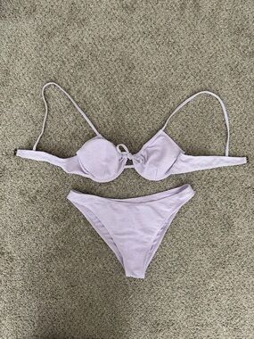 Light Lavender Underwire Bikini Set - Women Swim